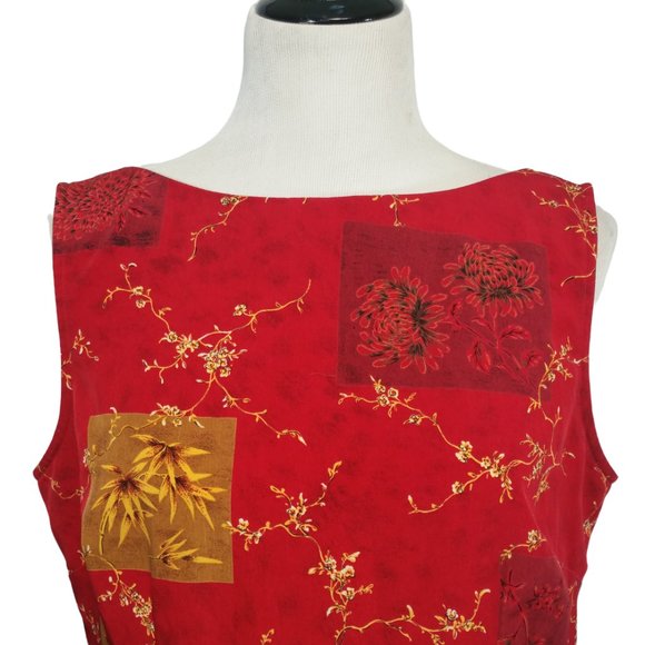 Sag harbor Red & Gold Sleeveless size 12 - Picture 2 of 6